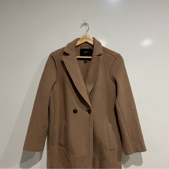 J.Crew Daphne topcoat Pea Coat Jacket in Italian boiled wool J4865 camel - Picture 4 of 12